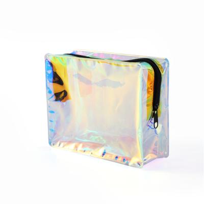 China TPU\PVC fashion portable sublimation waterproof clear clear holographic cosmetic packaging for sale