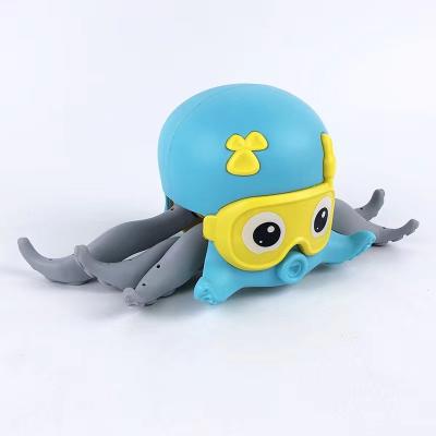 China Bath Toy Hot Summer Amphibious Water Pull Wind Up Toys Crawling Octopus Walk Bath Animal Toys Set For Children for sale