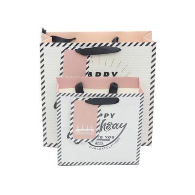 China New Design Recyclable Recyclable Custom Printed Small Gift Paper Bags For Party Favor Event for sale