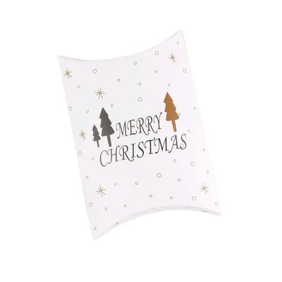 China Low Cost Recyclable Wholesale Recyclable Wholesale Paper Pillow Package Gift Box Pillow Design Custom Christmas Paper Gift Box for sale