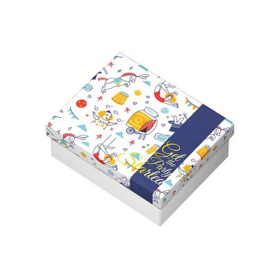 China OEM Hongxi Perfect Printed Gift Box Rectangle Fancy Gift Box Staff Hard Promotional Cheap White Recyclable Graduation Gift Box for sale