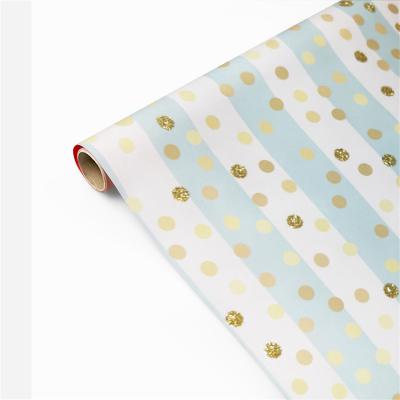 China Waterproof Chinese Wholesale Glitter Stain Paper Package Gift Wrapping Paper for sale