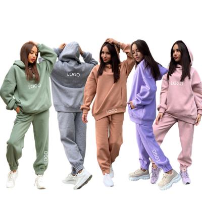 China Breathable Sportswear Women's Fashion Sports Suit Autumn Thicken Warm Pullover Fitness Hoodies Sweatshirt Loose Casual Suit for sale