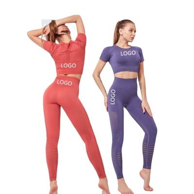 China Blow Up Quick Dry Color Women's Activewear Breathable Workout Clothing Yoga Fitness Wear for sale