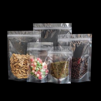 China Custom Printing Ziplock Clear Transparent Stand Up Moisture Proof Plastic Pouch Food Nuts Packaging Bags for sale