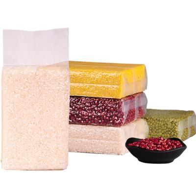 China Food Grade Nylon Moisture Proof Transparent PE Vacuum Bags Pouch Plastic Food Bean Rice Brick Bag for sale