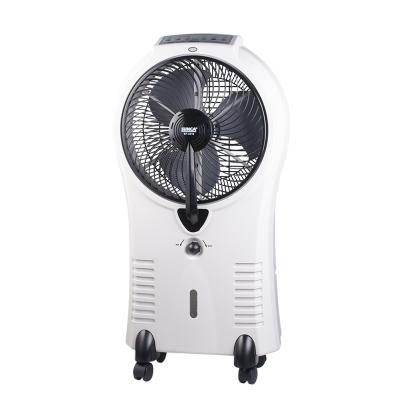 China Hotel SUNCA Built-in 65W Lead Acid Battery High Power Standing Humidification Multifunctional Jet Charging Fan for sale