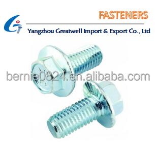 China Carbon Steel Galvanized Hex Flange Sawtooth Surface Bolts for sale