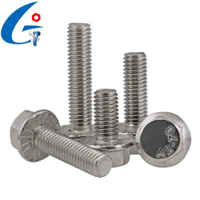 China Stainless Hex Flange Hex Steel304 / 316 Flange Bolt for sale