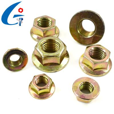 China Yellow Retail Industry ASME/DIN Zinc Hex Flange Nut for sale