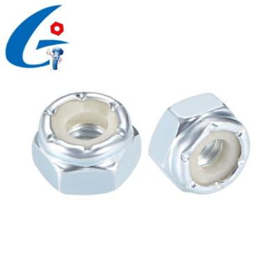 China Heavy Industry Style NTE Carbon Steel Nylon Hex Insert Lock Nut for sale