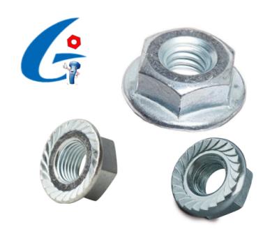 China Automotive Industry ANSI Carbon Steel Hex Cap Flange Nuts Castellated for sale