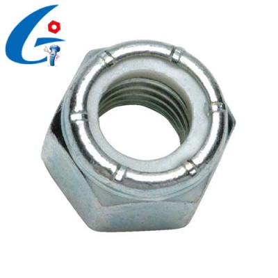 China Heavy Industry Insert Hex Lock Nut ANSI UNC Steel Nylon (Coarse) Thread for sale