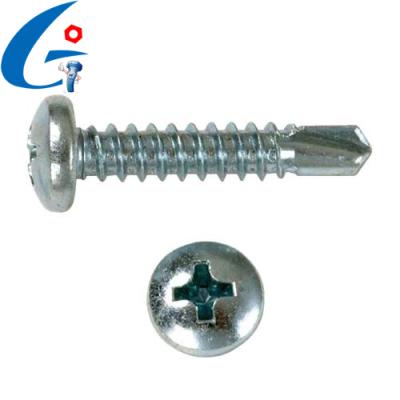 China Pan Cross Recessed Galvanized Pan Head Drilling Screws for sale