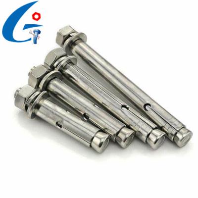 China Stainless Steel Steel Constructions Hexagon Expansion Screw Outer Sleeve Concrete Hex Anchor Bolt for sale