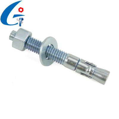 China Carbon Steel Concrete Wedge Steel Anchor Bolts With Nuts And Washers for sale