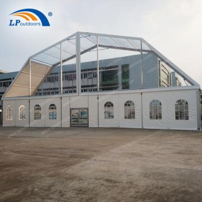 China 25m width high quality aluminum polygon roof construction tent for musical outdoors event for sale