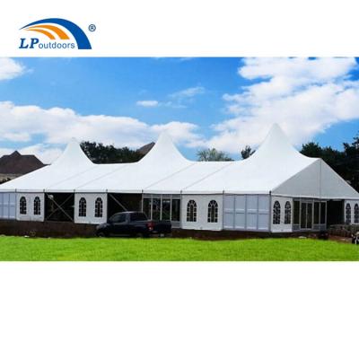 China 25m Width Aluminum High Peak Party Tent For 1000 Seaters Wedding Marquee Event for sale