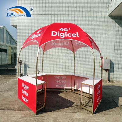 China Promotional Event Advertising Printing Customized Hexagonal Dome Counter Tent For Display for sale