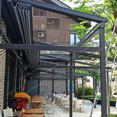 China Expandable Outdoor Pergola For Store Shop Street Shading Full Size Retractable Awning for sale