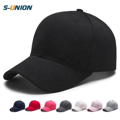 China S-UNION JOINT Adjustable Solid Cotton 6panel Baseball Cap And Hat for sale