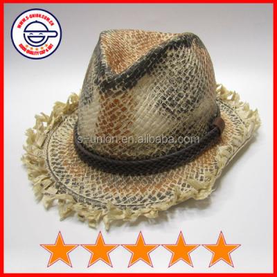 China Interesting Picture Styles Men's Straw Hats With Feathered Brim, Men's Straw Beach Hats, Men's Hawaii Hats (SU-SH9661) for sale