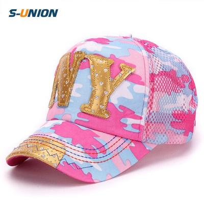 China COMMON Mesh Hat for Kids NY Baseball Caps Baby Sun Girl Hats and Boy Kids Summer Hat Sports Adjustable Hat and Cap for sale