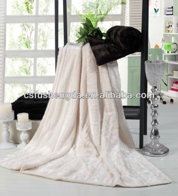 China Long Plush Faux Fur Throw Faux Fur Blanket Anti-pilling Scratch Pile Suede Fur Throw Shiny Plaid 150X200CM Wide Plush for sale