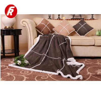 China Lovely disposable printed blanket for baby, luxury baby blanekt plaid throw for sale