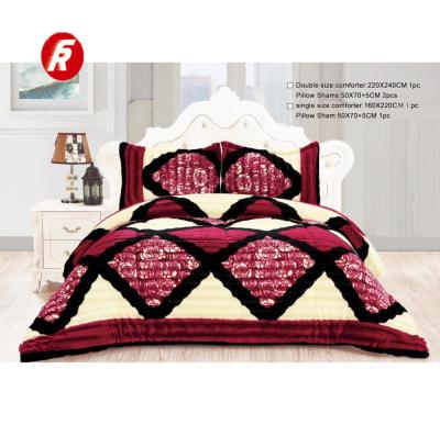 China Wholesale Home Textiles Nondisposable Printed And Brushed Comfortable And Soft Bed Throws Bedspread for sale