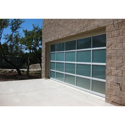 China Modern 40mm customized aluminum alloy frame with different colors and 5mm tempered glass garage door for sale