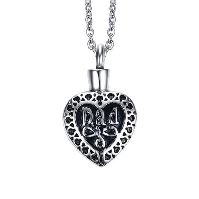 China TRENDY Poya Vintage Remation Heart Urn Necklace Crems Jewelry For Women Men Memorial Pendant Ash Holder Keepsake for sale