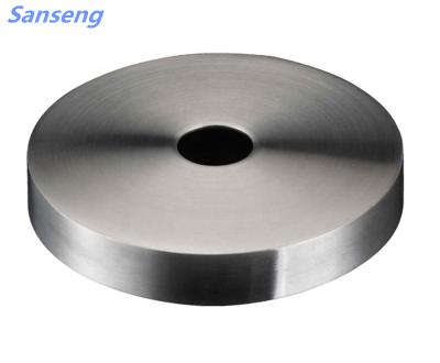 China Modern And Simple 304 / 316 Stainless Steel Railing Mounting Base Cover 76mm for sale