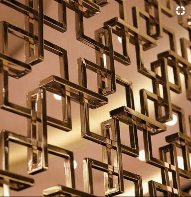 China American style bronze color metal room divider screen partition for hotel room decoration for sale