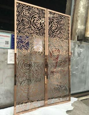 China CLASSIC Laser Cut 304 Stainless Steel Decorative Movable Room Divider Panels for sale