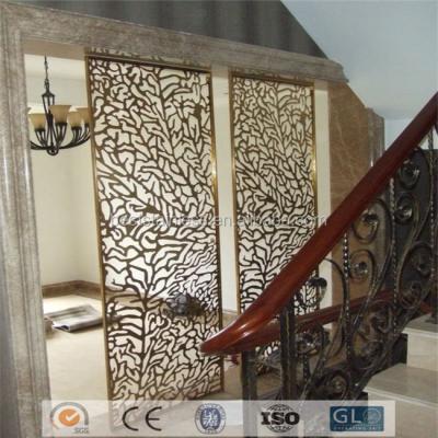 China PVD Plating / Powder Coated China Manufacturer Metal Privacy Screen Fixed Room Divider Screen Divider Malaysia for sale