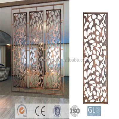 China PVD Plating / Powder Coated Wrought Iron Privacy Screen Sound Up Metal Divider For Sale for sale