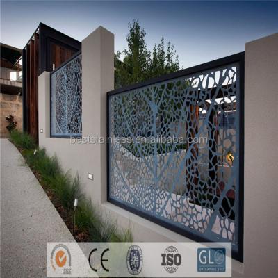 China PVD Plating / Coated Decorative Garden Screens Metal Panel Laser Cut Powder Coated Outdoor Countryside Partition for sale