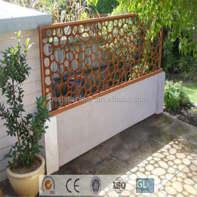 China PVD Plating / Powder Coated Metal Divider Decoration CNC Partition Panel Home Balcony Divider Screen for sale