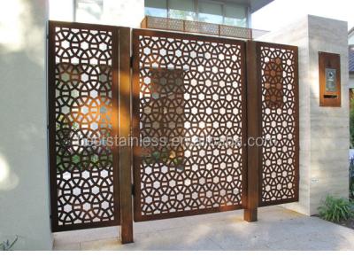 China PVD Plating Sanseng Laser Cut Cheap Decorative Outdoor Metal Screen for sale