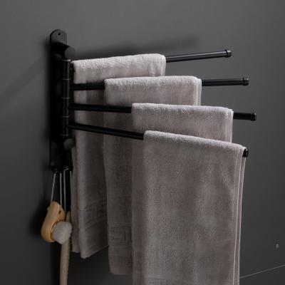 China Black Romantic Towel Rack Bathroom Towel Rotating Towel Rack sus304 for sale