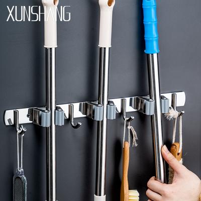 China Modern stainless steel 304mop and broom holder wall mounted type for sale