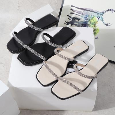 China 2021 Fashion Trend New Product Summer Shoes Flat Women Slides Slippers Sandals for sale