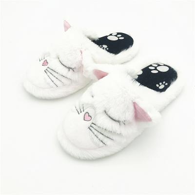 China Women's Warm Ivory Cute Animal Slippers High Quality Plush Home Indoor House Shoes for sale