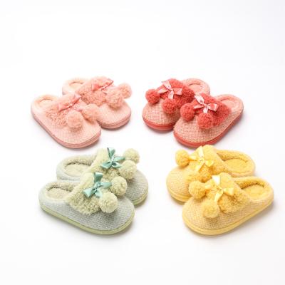 China Round Plush Collar Memory Foam Warm Fluffy House Shoes Non-slip Winter Unique Indoor Slippers for sale