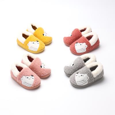 China Round Plush Collar Memory Foam Warm Fluffy House Shoes Non-slip Winter Unique Indoor Slippers for sale