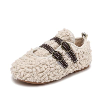 China Wholesale Thermal Soft Warm Plush Indoor Fur Winter Hairy Slippers For Kids for sale