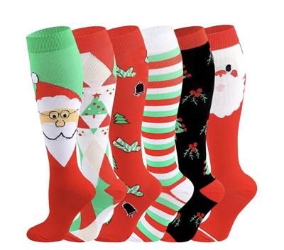 China High Quality Athletic Unisex Christmas Knee High Tube Compression Sports Socks for sale