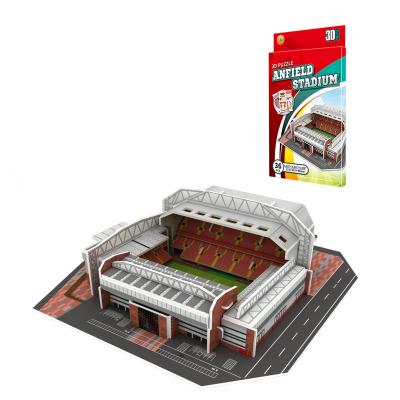 China DIY TOY Wholesale New Style 3d Paper Puzzle Football Field Puzzles Children Play Football Stadium Puzzle for sale