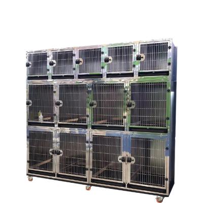 China Viable Custom Commercial Steel Wire Dog Cage Double Pet Cage for sale